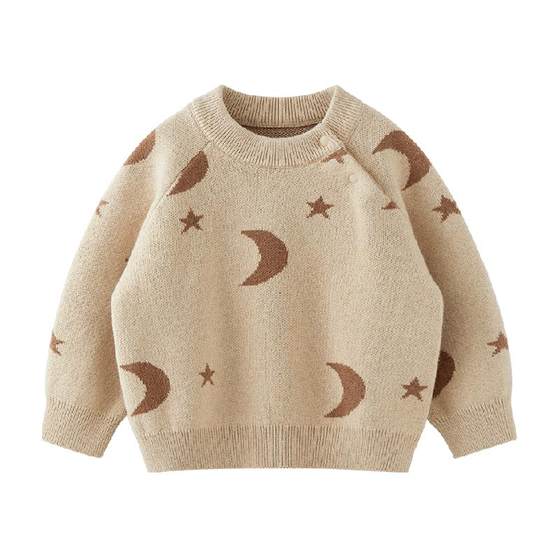 
Weishimuni baby sweater spring and autumn men and women baby tops knitted sweater outside and inside versatile autumn clothes