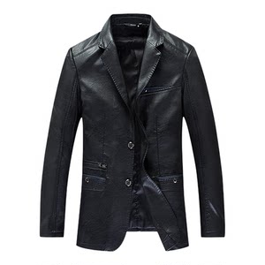 
Anti-wrinkle plus size spring and autumn new men's leather suit fashionable iron-free Korean style casual suit trendy jacket for men