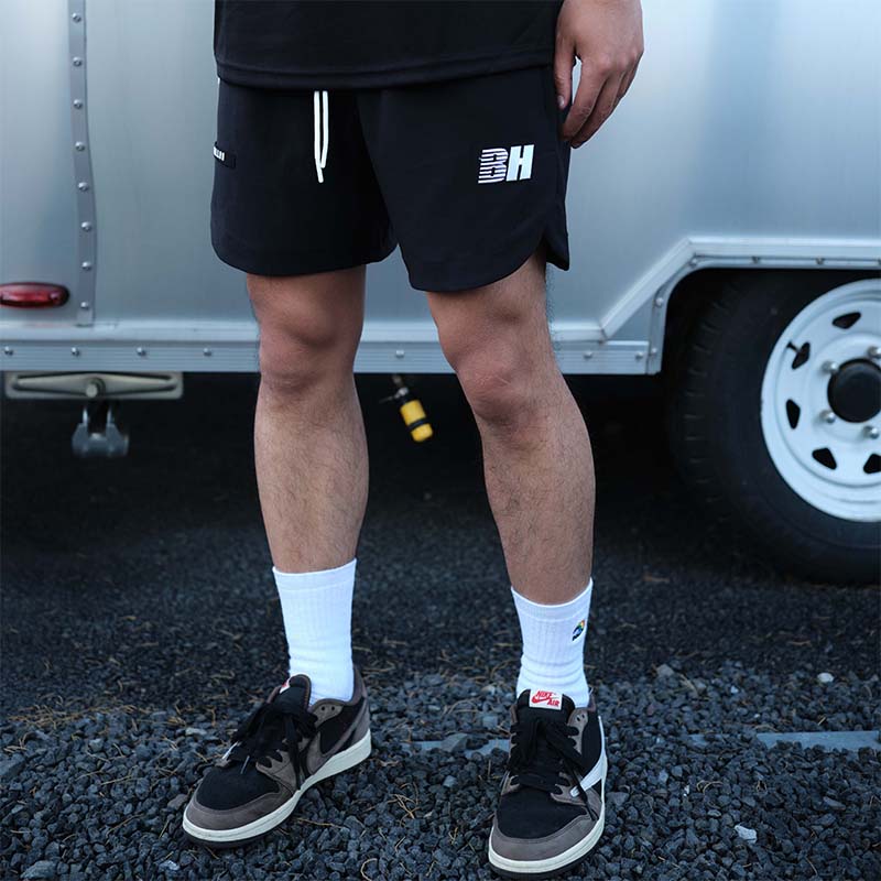 BALLHO新夏季美式不过膝篮球速干短裤男运动训练复古四分梭织球裤