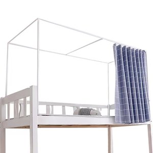 Student dormitory mosquito net curtain stenting pole accessories baking paint horizontal rod three -way single buy universal telescopic white fan