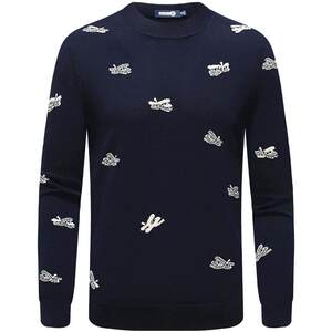 
Navigare Italian small sailing sweater men's spring pullover round neck pure wool sweater