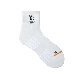 
Weekly series sports socks, medium-long pure cotton four-style non-slip towel socks in autumn and winter blue ball running four-season socks