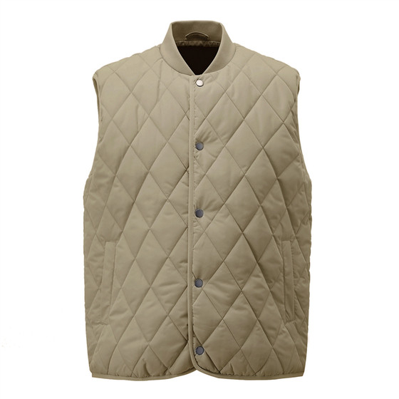 
Giordano vest jacket men's new diamond-shaped quilted windproof solid color stand-up collar cotton vest 13075824