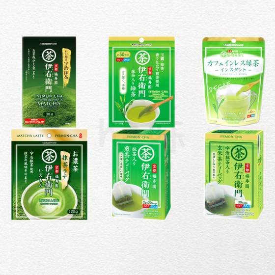 日本直邮伊佑衙门宇治抹茶粉绿茶煎茶烘焙玄米茶便携冲泡茶包茶粉