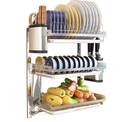 Wife's Manifesto Dish Rack 304 Stainless Steel Thickened Model