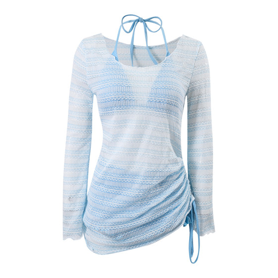 
Bikini split swimsuit for women plus size fat mm three-piece cover-up to cover belly and look slim pure lust style seaside resort hot spring