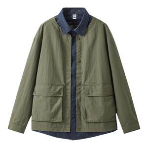 
Semir jacket men's spring mountain style outdoor style fake two-piece jacket loose and comfortable lapel double side large pocket top