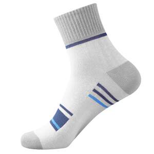 
Men's Socks Solid Color Sports and Leisure Socks Sweat-absorbent Breathable Mid-calf Socks Elastic Waist Basketball Socks Matched with Sports Shoes