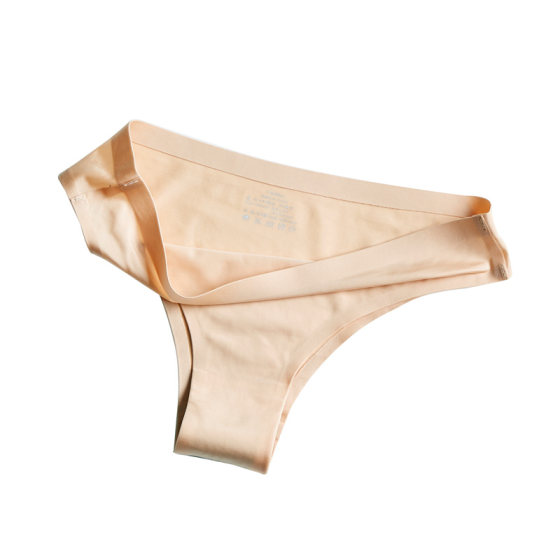 3 pieces of European and American ice silk, one -piece non -trace hidden hip trousers sexy thong female sports T pants female
