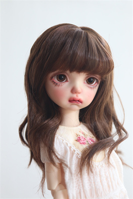 taobao agent [Kaka Planet] BJD wig women's models of 3 minutes, 4 minutes, 6 minutes, milk silk, long hair curly hair fake hair with wig