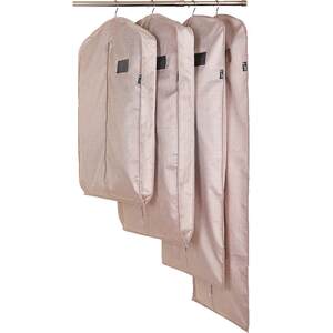 Breath fur clothes dust hood mink hood cover dust bag anti -Oxford cloth storage sleeve hanging pocket
