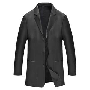 恒源祥男士真皮西服皮衣头层皮绵羊皮中年商务休闲外套西装皮夹克