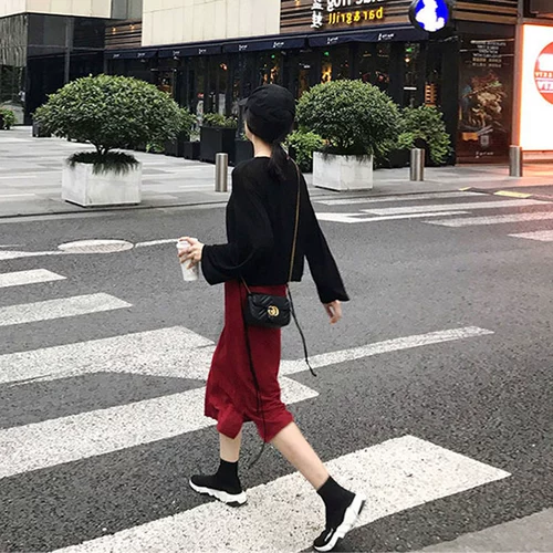 Осенний комплект, платье, 2020 года, городской стиль, в западном стиле