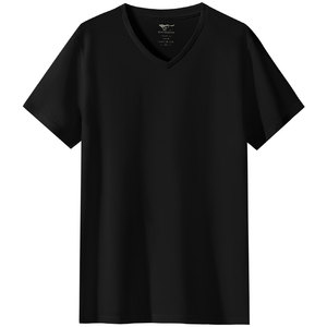 
Seven Wolves men's short-sleeved underwear v-neck T-shirt men's vest pure cotton cotton base top summer half-sleeved sweatshirt