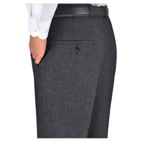 
Middle-aged and elderly men's high-waisted loose trousers for spring and autumn thick middle-aged straight casual pants dad's trousers with extra fat