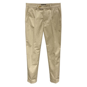 
DH original spring and autumn men's micro-stretch cotton ammonia small feet solid color casual pants micro-conical khaki rolled trousers