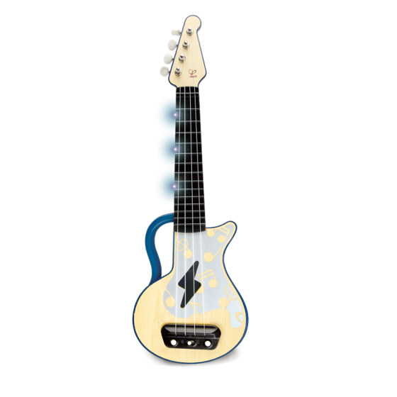 Hape musical instrument Male girl entry -level lighting Ukri children's toy beginner teaching bright light guitar
