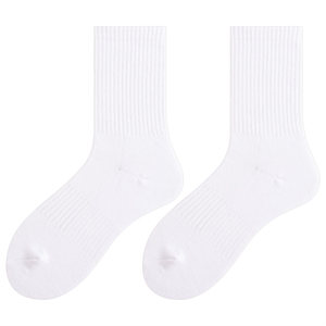 
Pillable socks, thickened terry bottom mid-tube socks in winter, black and white cotton socks, can be worn by men, women, young and old
