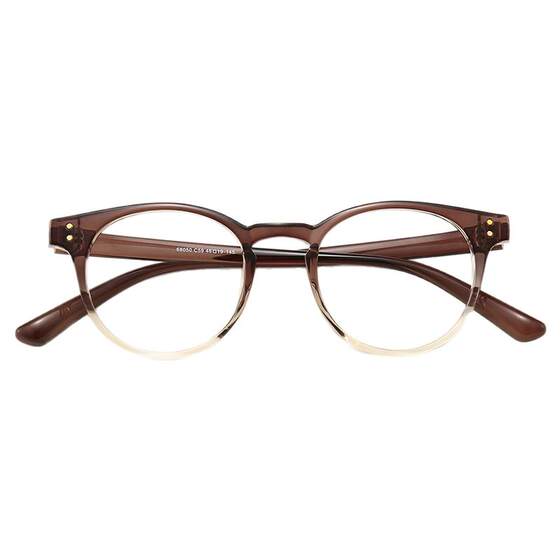 
Gradient brown glasses frames can be equipped with lenses for myopia men and women with small faces, retro frames, trendy small round frames tr90 glasses frames