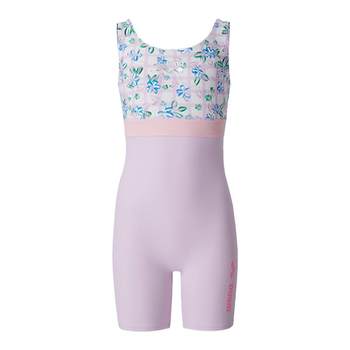 arenaAriana Flower World Series Cute Sleeveless One-piece Boxer Swimsuit for Big Children and Girls Comfortable Swimwear