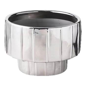 Ceramic simple electroplated bright Phalaenopsis orchid flower pot