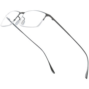 
Ultralight myopia glasses frame men's square business Japanese gold wire half frame Yuppie Siwen optical eye frame matching degree