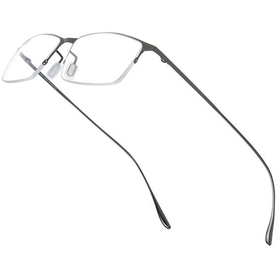 
Ultralight myopia glasses frame men's square business Japanese gold wire half frame Yuppie Siwen optical eye frame matching degree