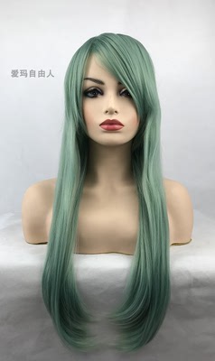 taobao agent Seven major sins Elizabeth light green women's 70cm long straight hair fashion cosplay wigs