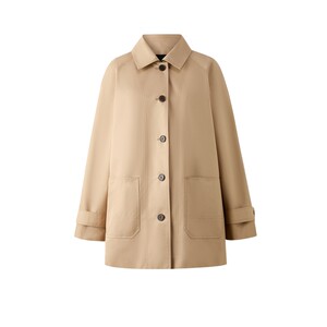 
PRICH fashionable temperament single-breasted lapel windbreaker 2026 spring new loose silhouette crisp coat for women