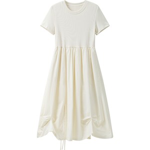 
Summer waist slimming short-sleeved dress for women, gentle and generous waist slimming long skirt BDS2LD2277