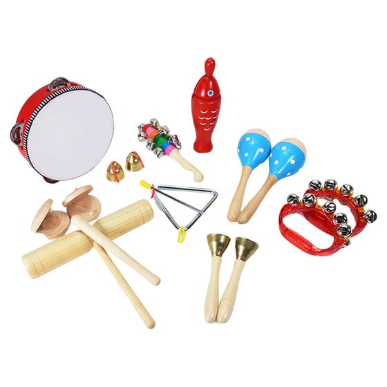 
Orff percussion instruments full set of children's kindergarten music class professional teaching aids seven-piece set of primary school students wooden fish