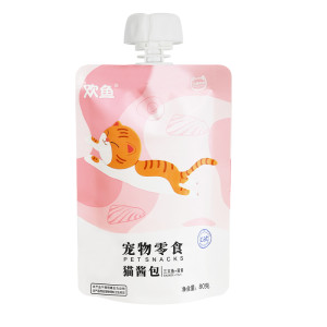 Happy fish cat snacks cat sauce pack nutrition and weight gain canned kitten hair cheek cat strips pet chicken fish cat staple food
