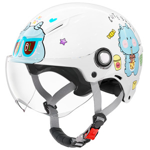 3C certification Mustang children's helmet girls four seasons boys summer electric motorcycle children baby helmet