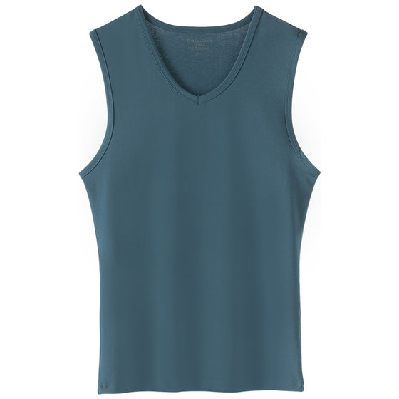 
Jianyun men's vest thin cotton inside wear sweat-absorbing fitness sports hurdle wide shoulder summer sleeveless T-shirt