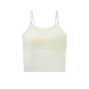 
Girl's thin vest development period underwear student long sling ice silk seamless vest anti-bump bra
