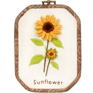 
Embroidery diy kit for beginners three-dimensional embroidery handmade creative gift embroidery material package Su embroidery fabric plant