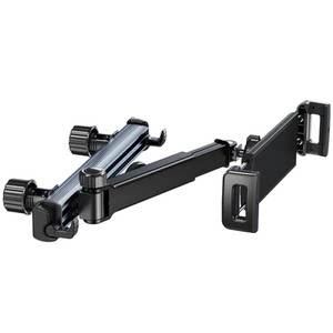 Car rear flat bracket car seat hook metal mobile phone rack ipad computer headrest rear seat fix