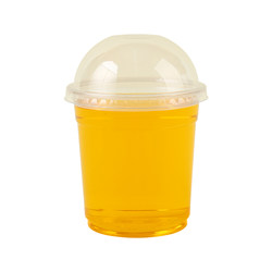 Disposable coffee cup with lid and high transparency packaging cup