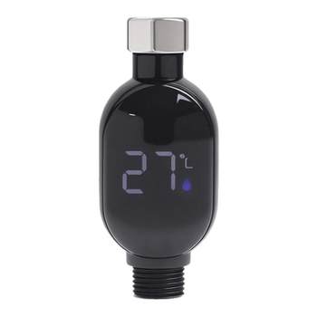 Shower head external LED display water thermometer