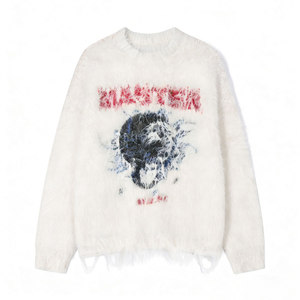 
Star's same style INXX soft and lazy round neck pullover sweater for men and women winter loose design sweater