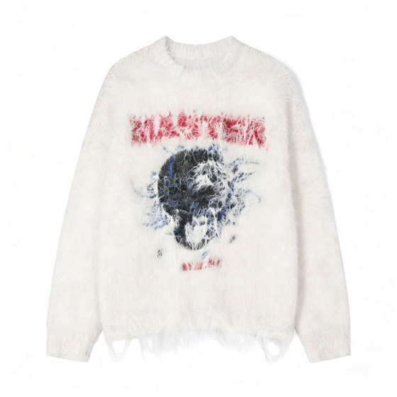 
Star's same style INXX soft and lazy round neck pullover sweater for men and women winter loose design sweater