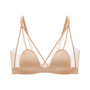 
Brand brand bra French sexy beautiful back mesh rabbit ear lingerie girl big breasts look small without steel rings thin style
