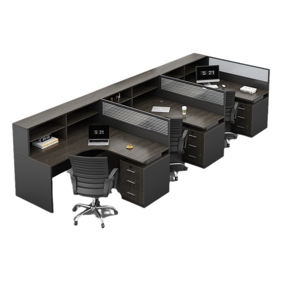 
Staff office desk chair combination simple modern screen booth 4/6 work station financial office furniture