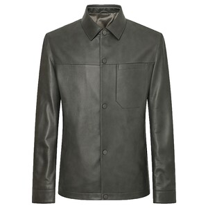 
[Soft Sheepskin] Announcement bird autumn and winter men's business casual lapel genuine leather sheepskin texture leather jacket