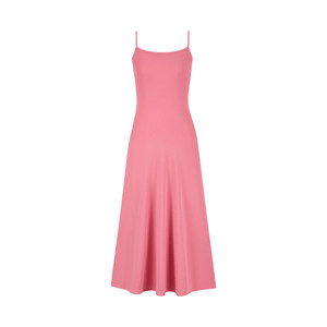 
MosesQueen raspberry red suspender dress women's summer waist slimming A-line long skirt