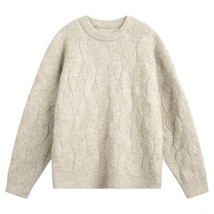 
WASSUP American round neck sweater men's autumn heavy lazy style prank sweater trendy brand high street couple cardigan