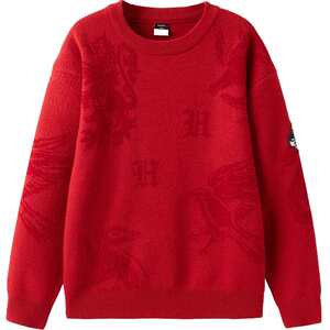 
Balabala boys' sweaters, medium and large children's baby red sweaters, spring and autumn new children's clothing, children's round neck tops