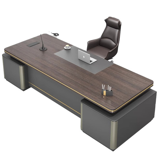 
Office desk boss desk simple modern double cabinet mobile cabinet office manager president office desk chair combination desk