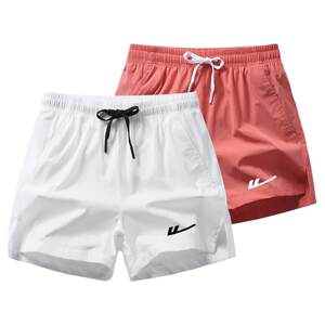 
Huili men's summer thin quick-drying silk shorts running breathable sports beach pants casual three-point pants group purchase