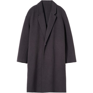 
Iwamiyama lightweight luxury cashmere wool double-sided woolen coat men's mid-length woolen coat